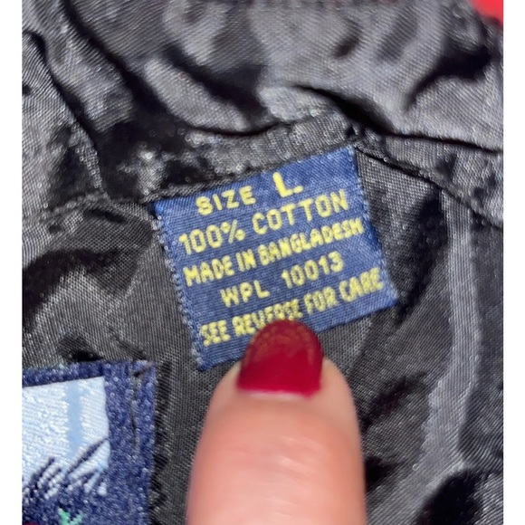 RED Fieldmaster 90s FLANNEL SHIRT Wide black Plaid cotton 2 Pockets MENS LARGE L - Picture 5 of 12